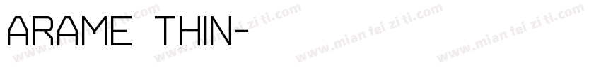 Arame Thin字体转换